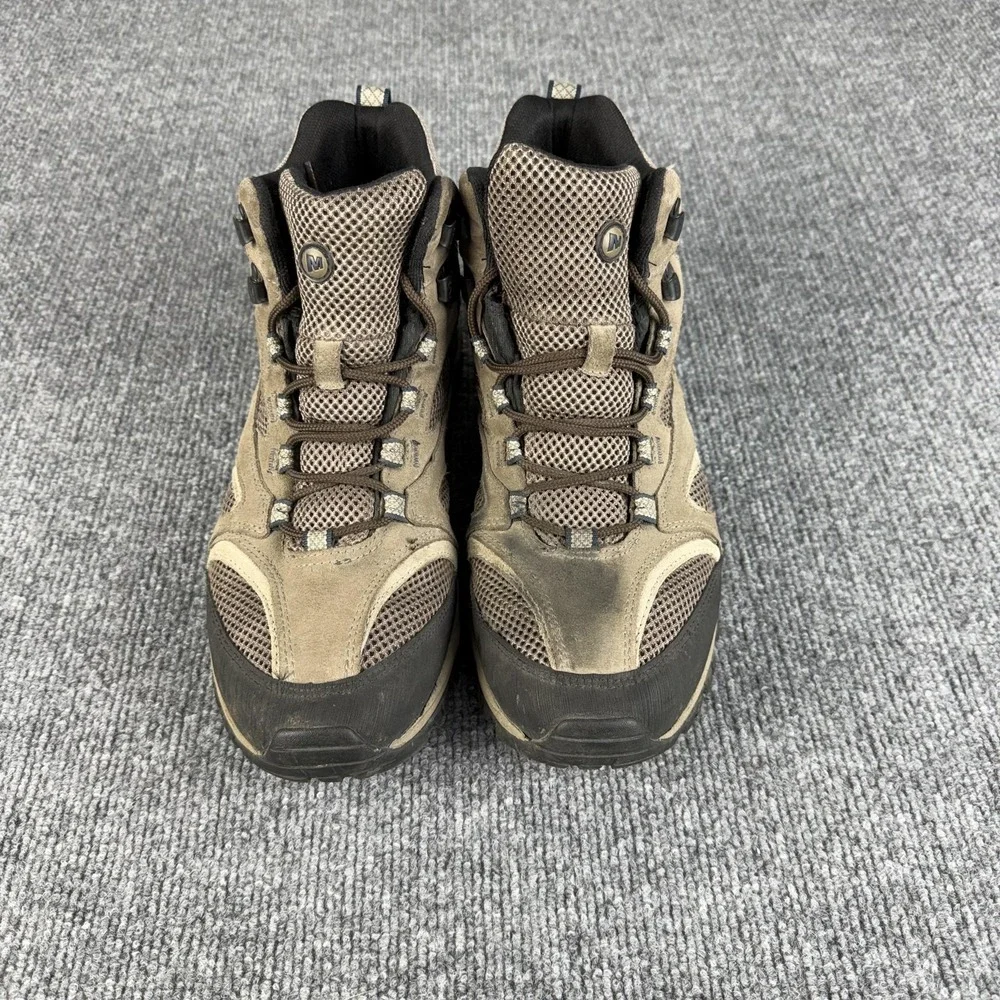 Merrell Boots Mens Size 10.5 Brown Boulder Trail Hiking Combat Air Cushion